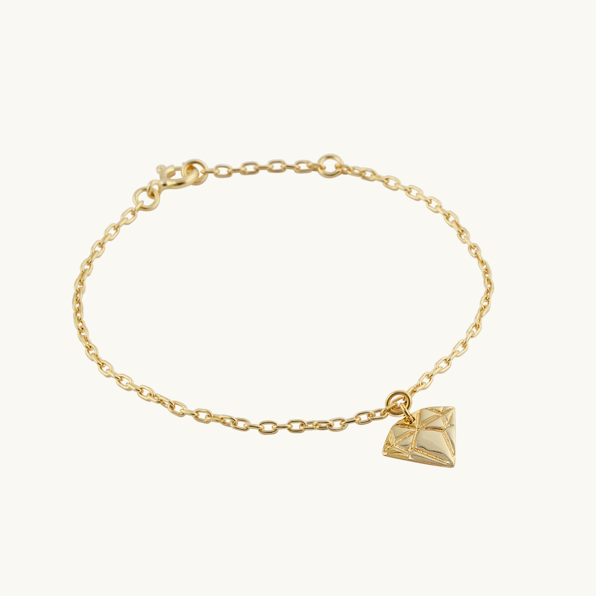 Stelt armband i sterlingsilver med en svart diamant 