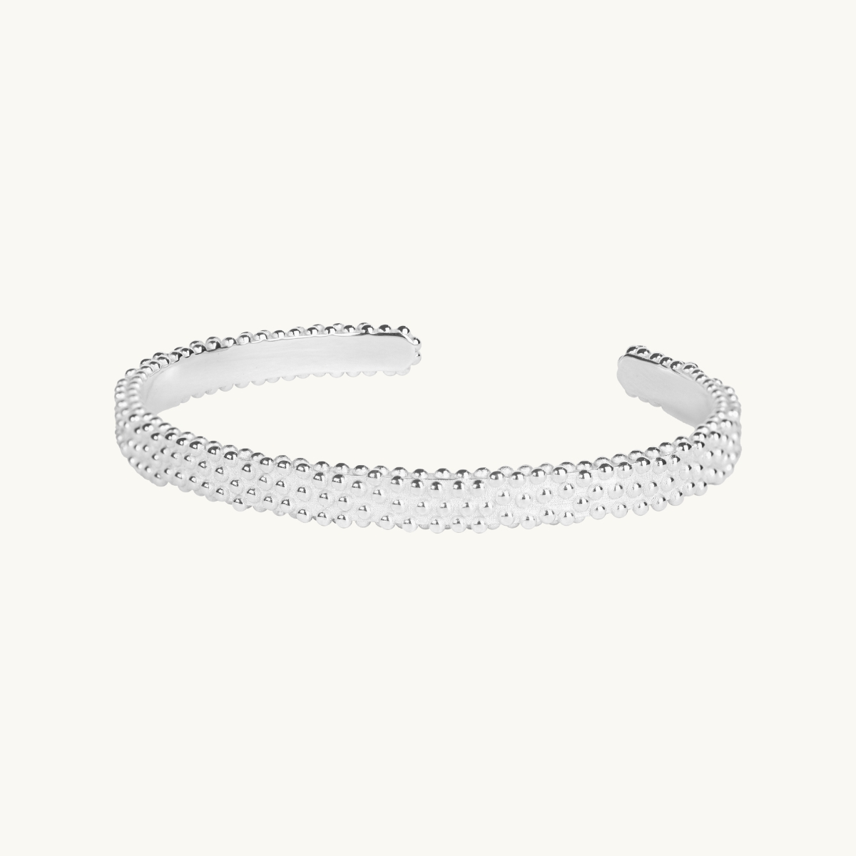 Hrt armband i sterling silver med ojmn yta