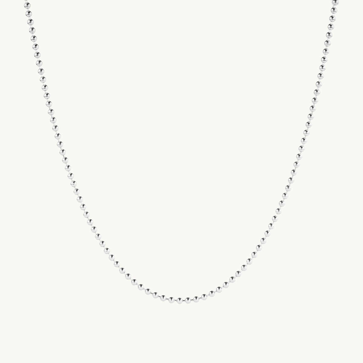 Halsband silverkedja kulor
