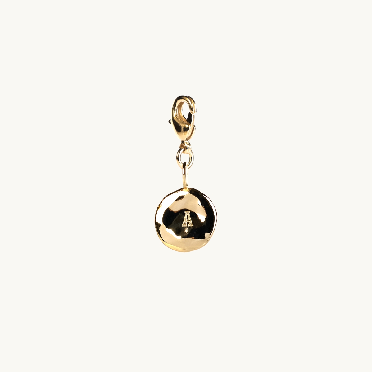 ORGANIC LETTER COIN CHARM GOLD