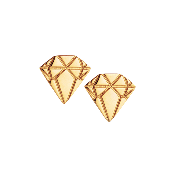 GOLDEN DIAMOND EARRINGS i gruppen SHOP / KOLLEKTIONER / DIAMOND hos EMMA ISRAELSSON (ear032)