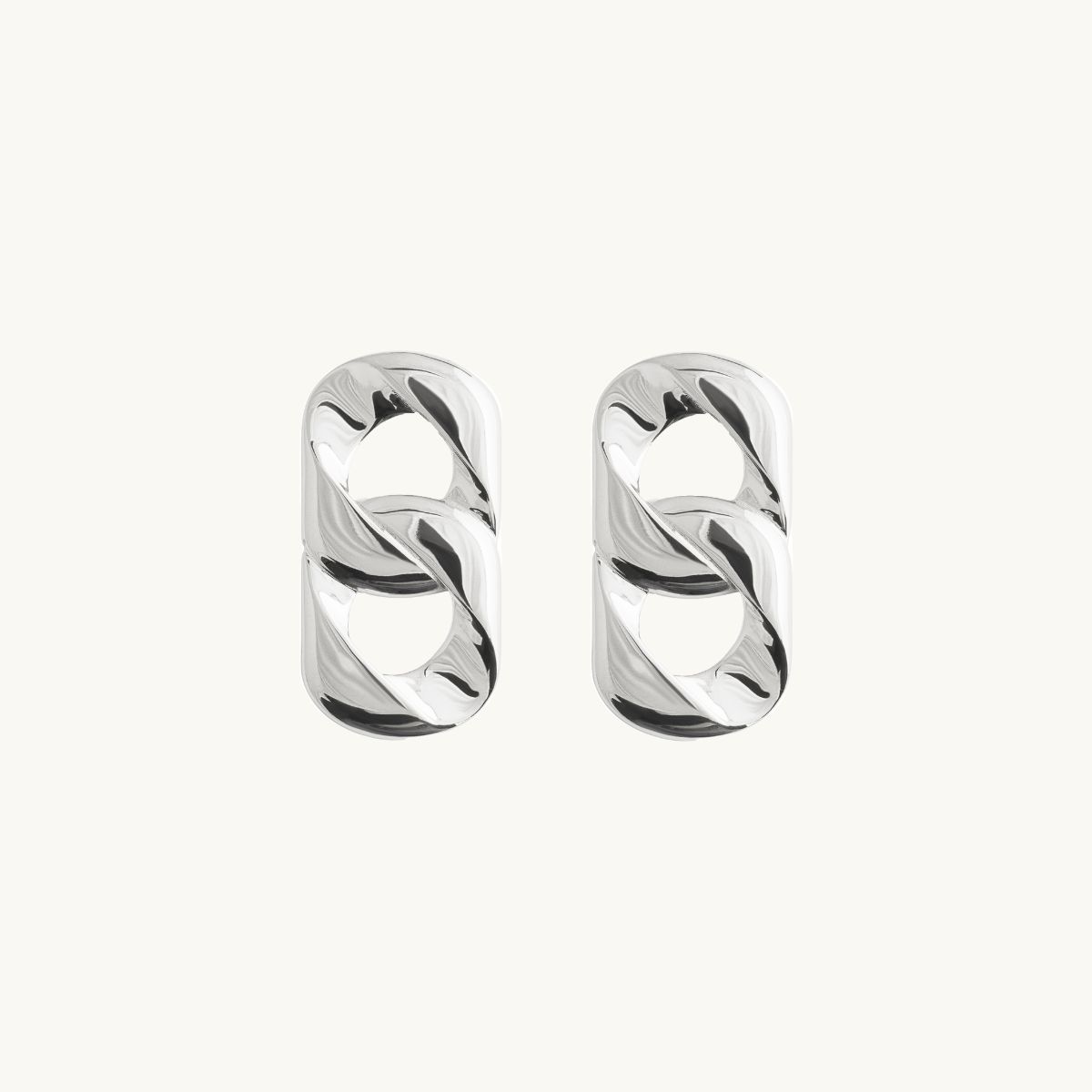 BIG LINK EARRINGS SILVER i gruppen SALE hos EMMA ISRAELSSON (ear088)