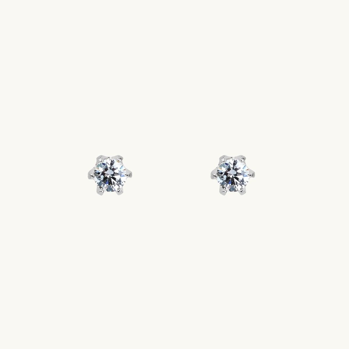 Sterlingsilver rhngen med vit sten, 4mm