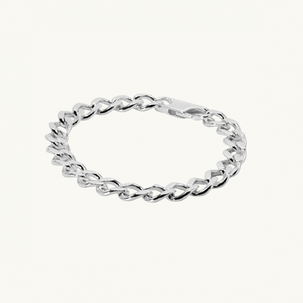 CURB CHAIN BRACELET SILVER - MEN