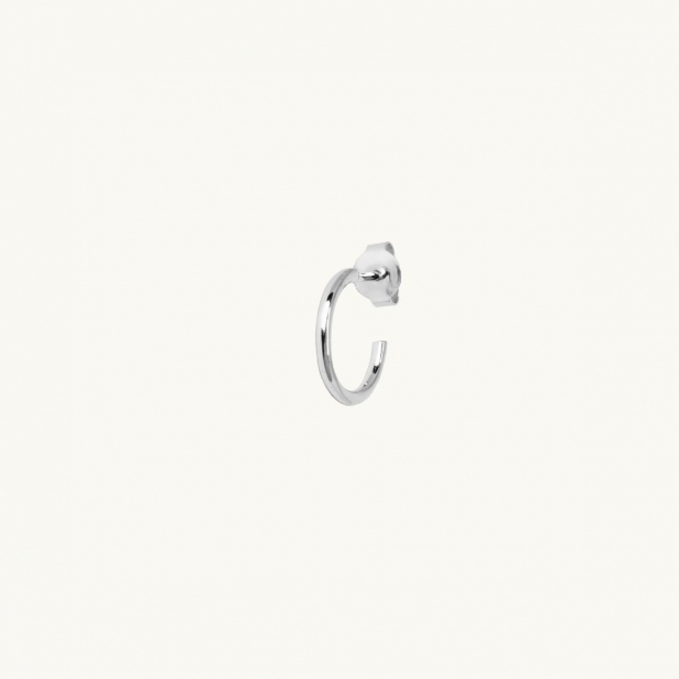 MINI PLAIN HOOP SILVER