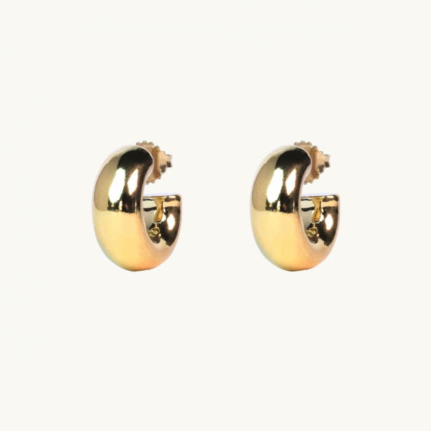 CHUNKY HOOPS SMALL GOLD 