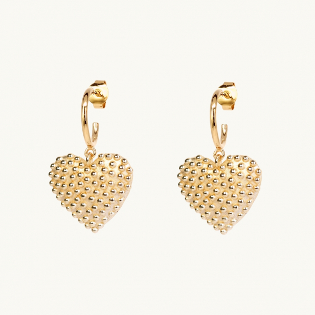 DEW HEART HOOPS GOLD