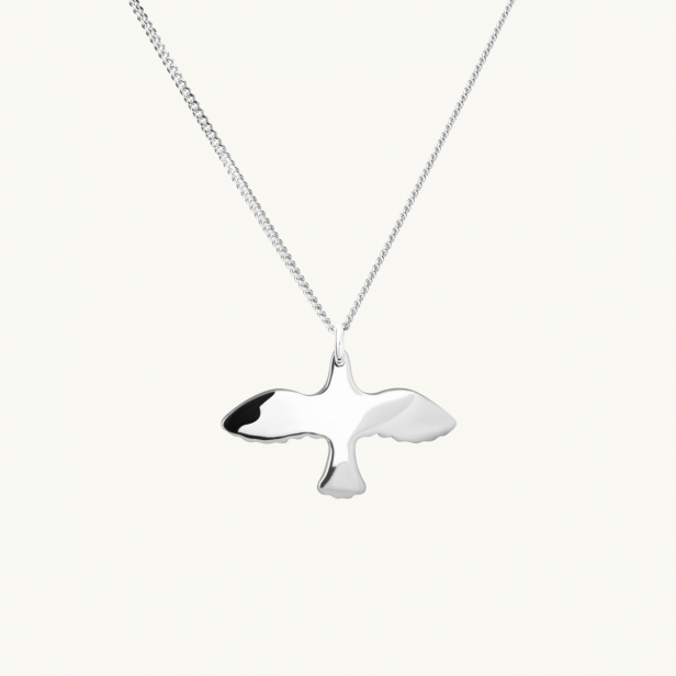 Silverfågel på kedja