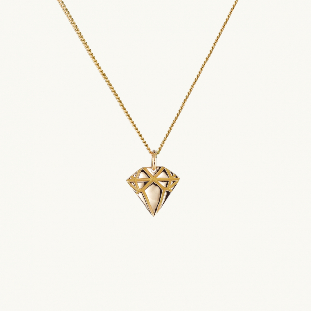 Halsband liten diamant i 18K guld 
