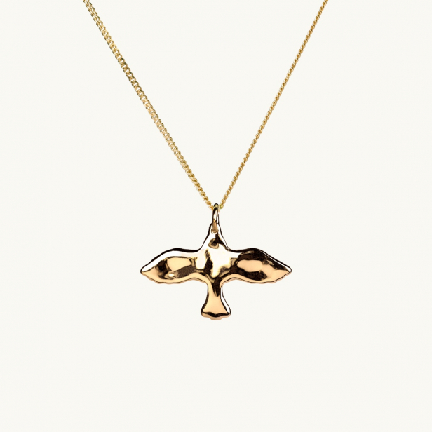 ORGANIC SMALL DOVE NECKLACE GOLD