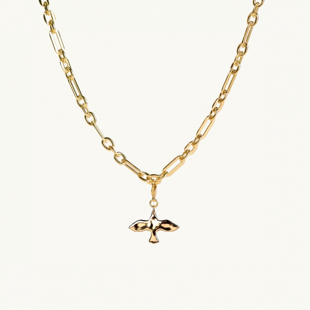 ORGANIC DOVE CHUNKY CHAIN NECKLACE GOLD
