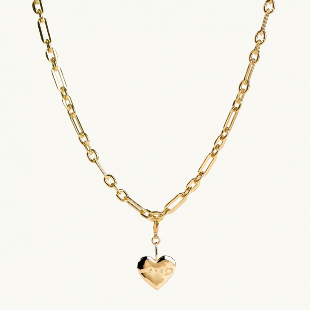 NAME HEART CHUNKY CHAIN GOLD