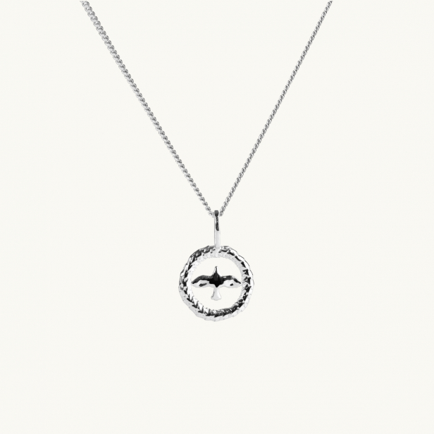 WREATH DOVE NECKLACE SILVER