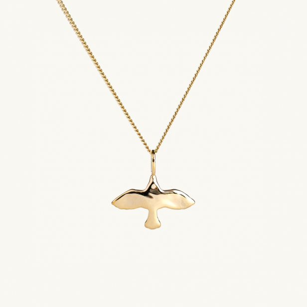 mini dove i guldförgylld mässing