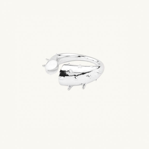 FIG TREE RING SILVER L