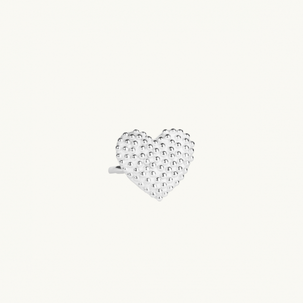 DEW HEART RING SILVER