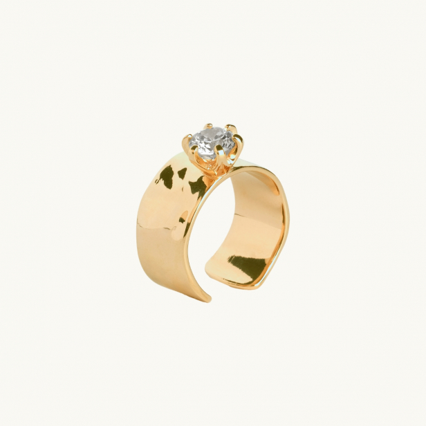18k gulförgylld mäsing, ojämn ring