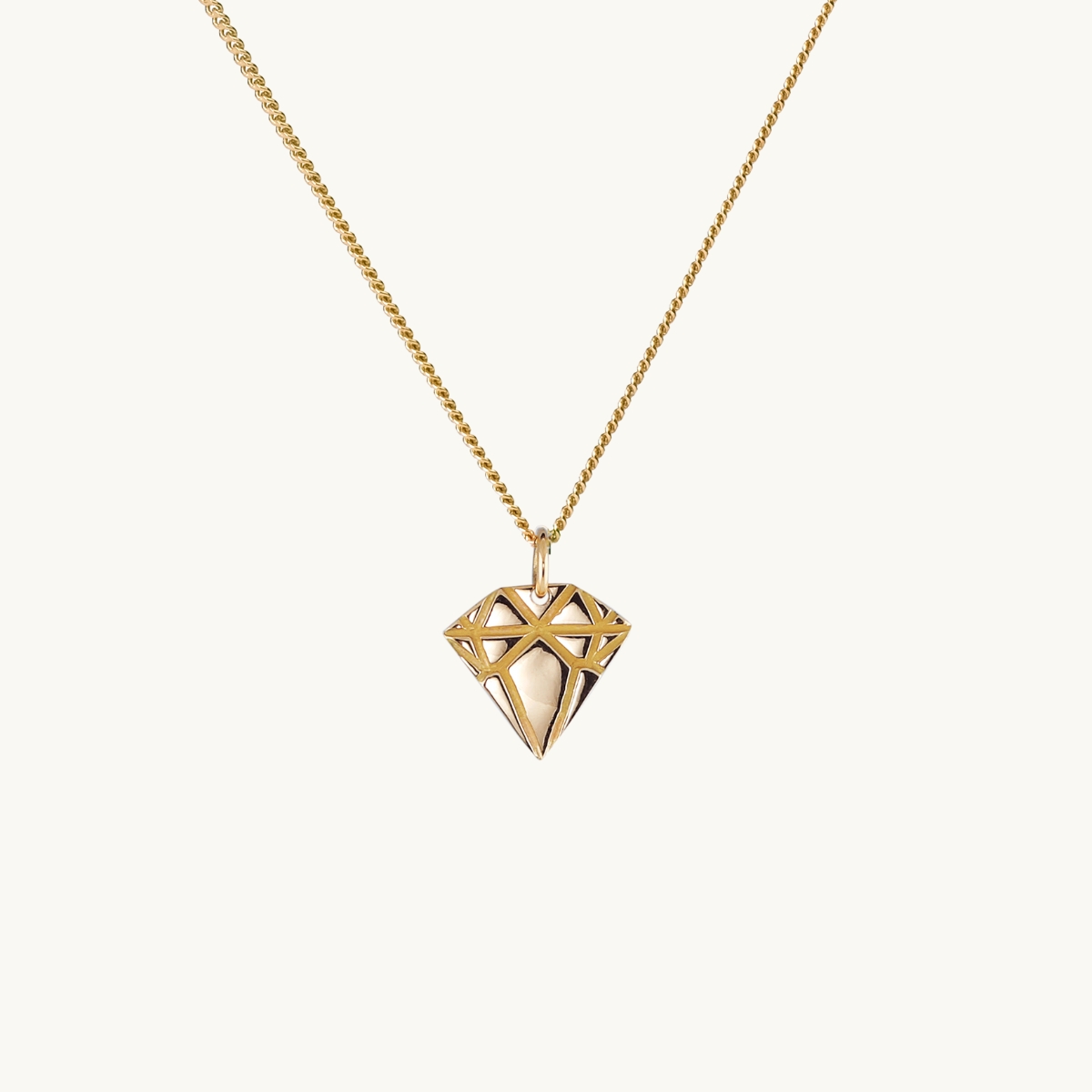 Halsband liten diamant i 18K guld 