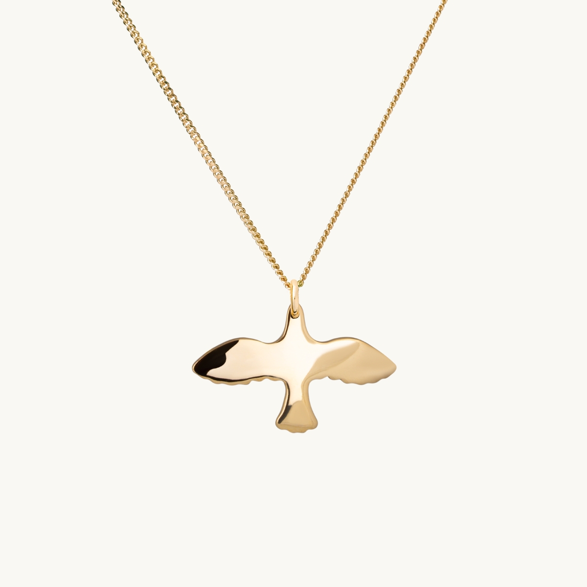 Duvhalsband i 18K guld, duv berlock
