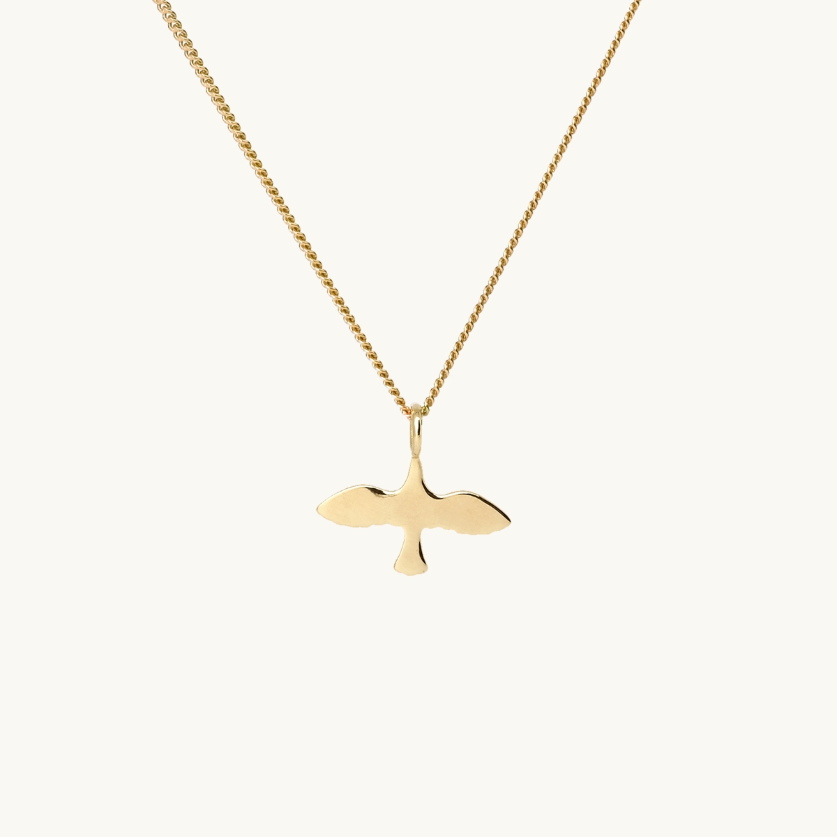 Berlock miniduva i guld, halsband 