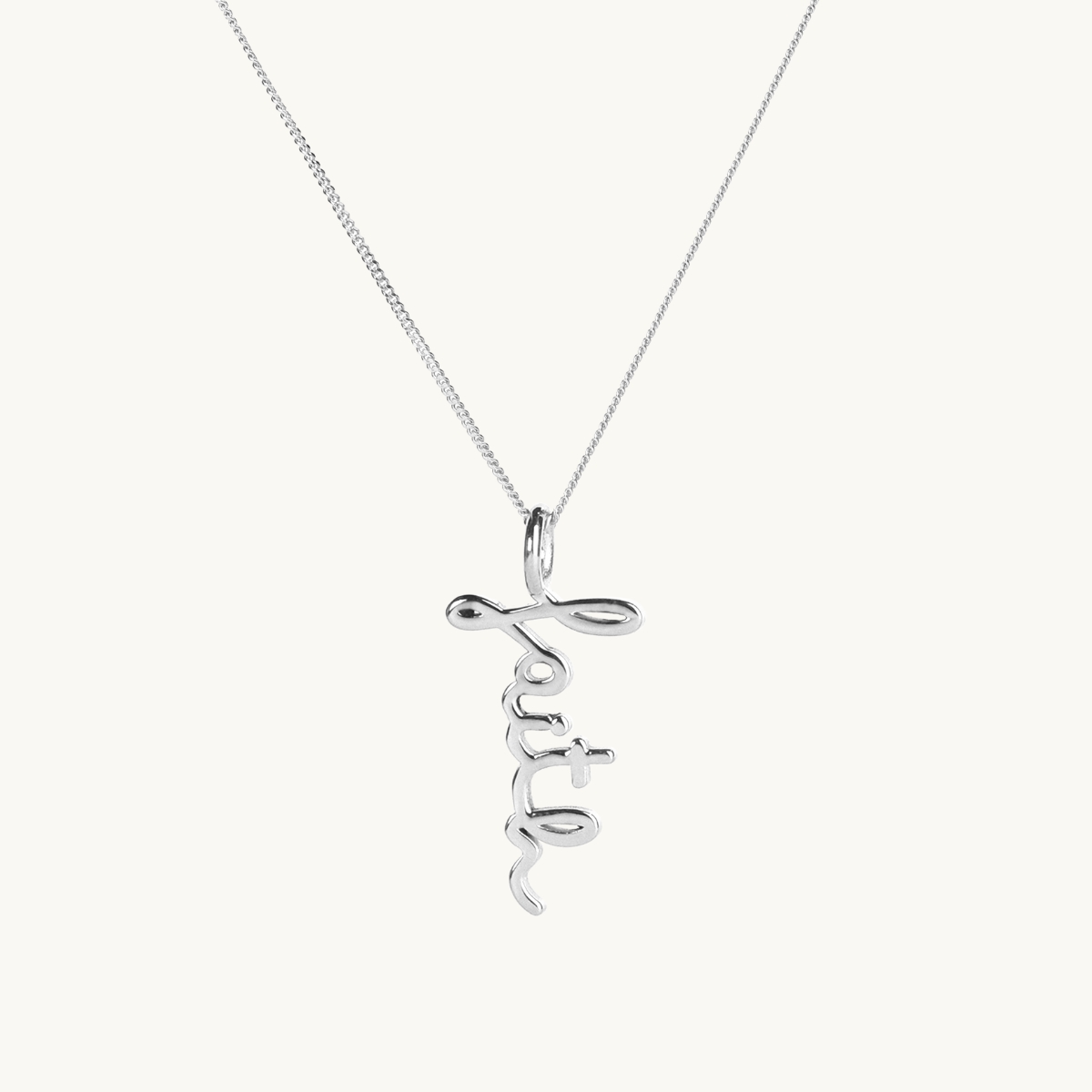 FAITH NECKLACE SILVER i gruppen SHOP / SILVER hos EMMA ISRAELSSON (neck190)