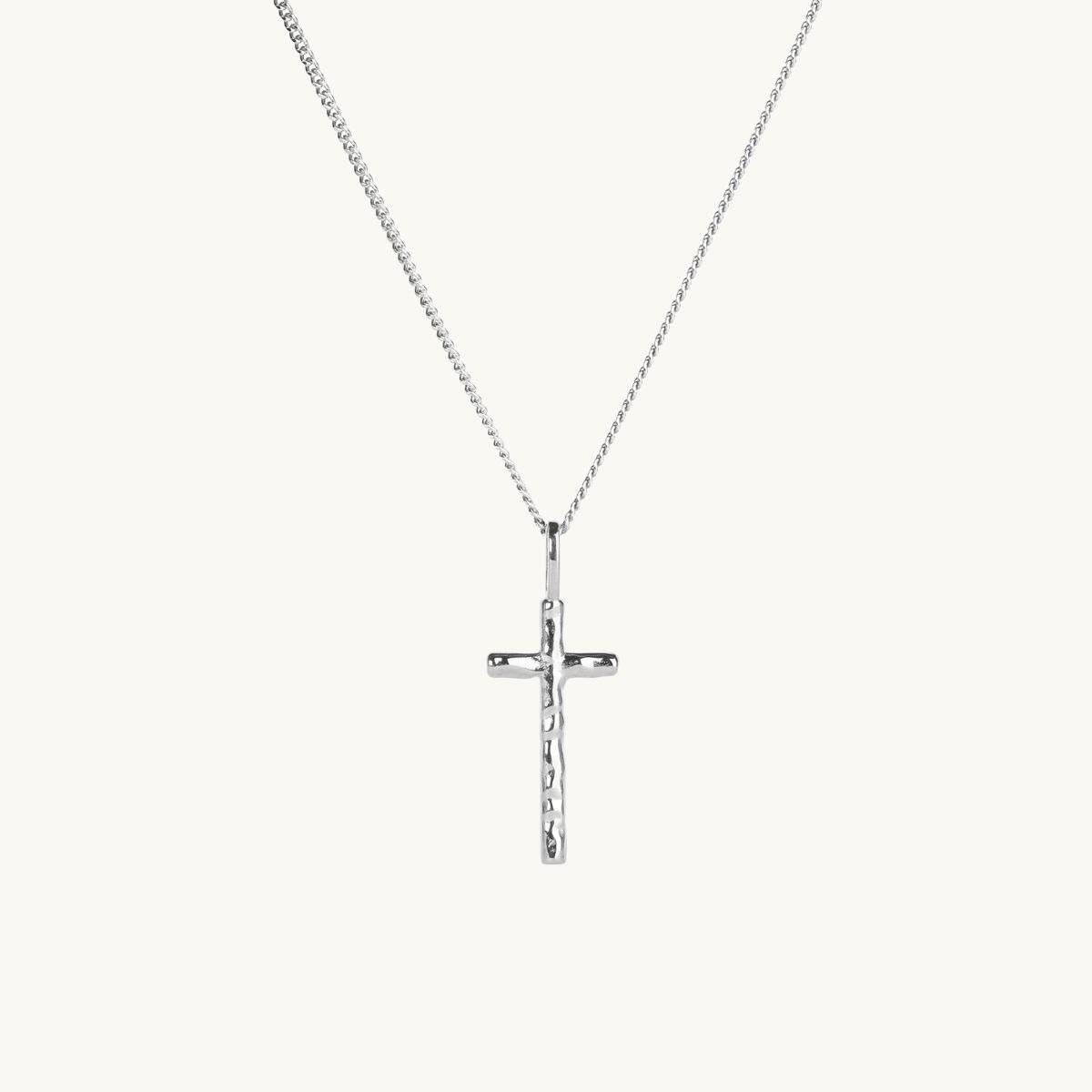 ORGANIC CROSS NECKLACE SILVER i gruppen SHOP / SILVER hos EMMA ISRAELSSON (neck204)