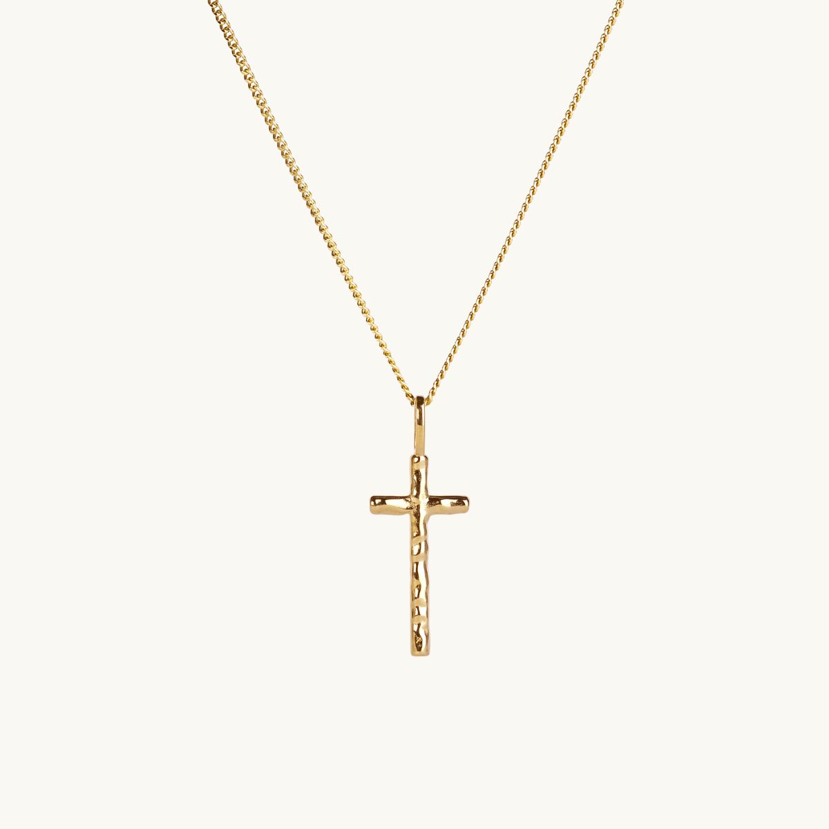 ORGANIC CROSS NECKLACE GOLD i gruppen SHOP / GULD hos EMMA ISRAELSSON (neck205)