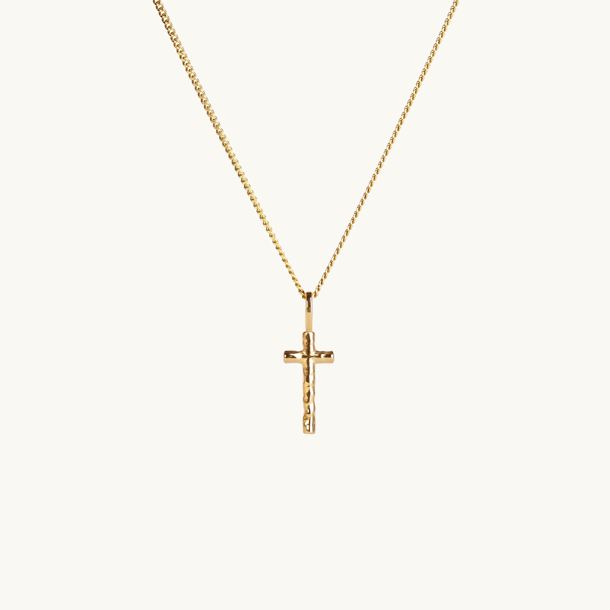 ORGANIC CROSS NECKLACE S GOLD - 40 CM
