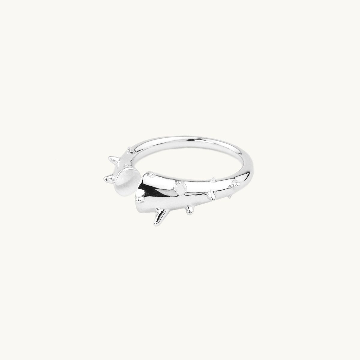 Liten fikon trd ring i sterling silver justerbar