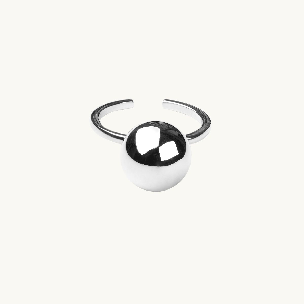 Globe ball ring i sterlingsilver