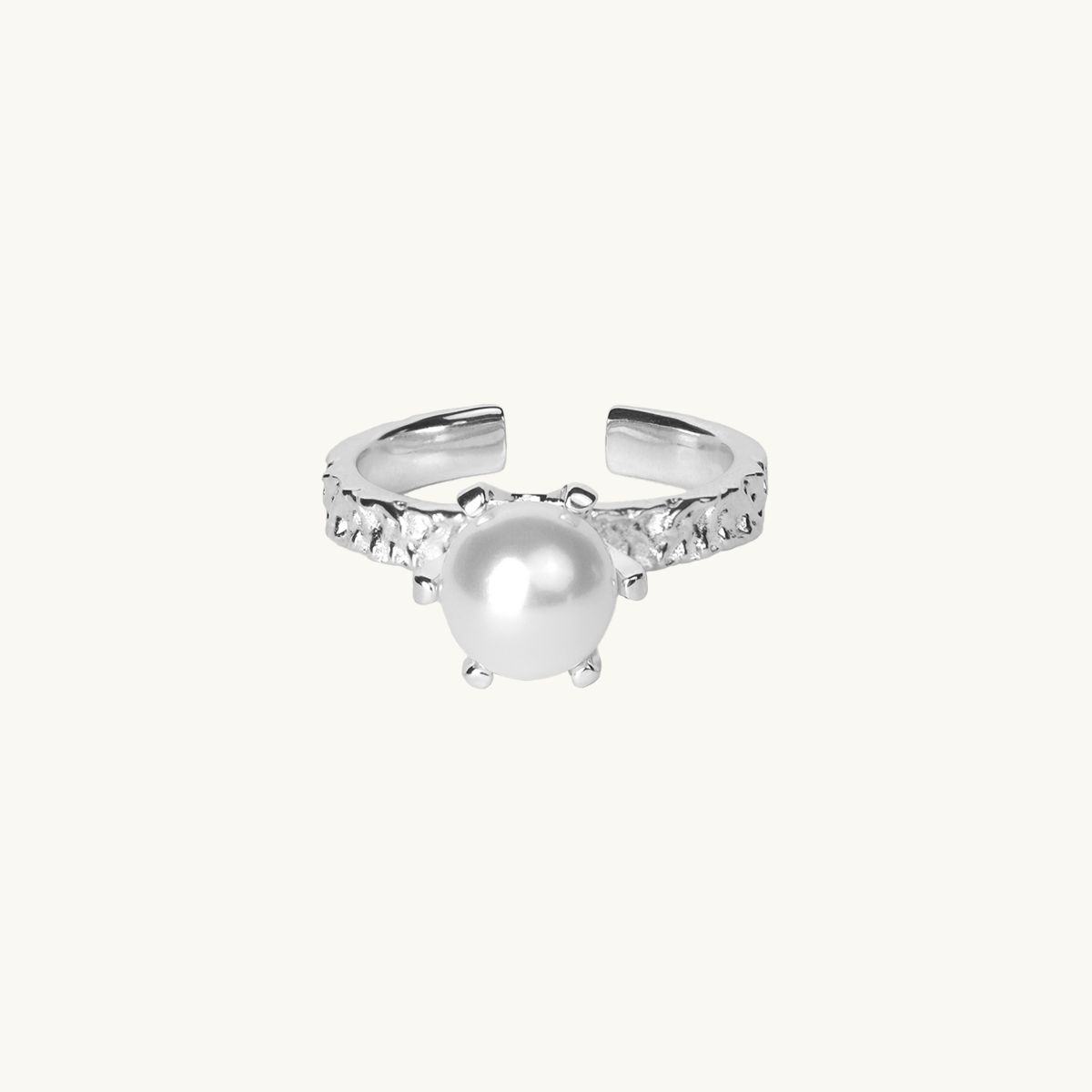 silverring med stvattensprla