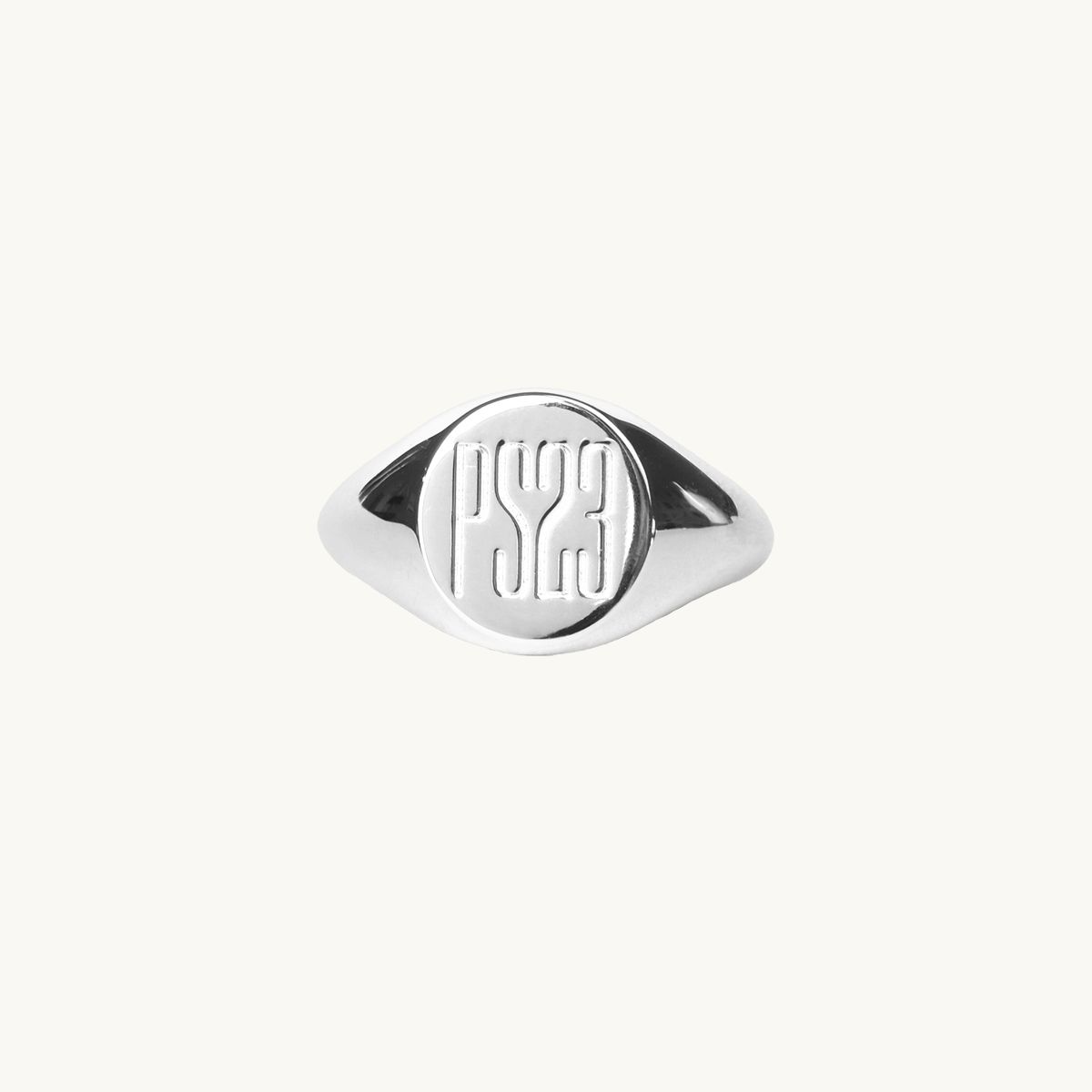 Signetring i silver med inskription PS23