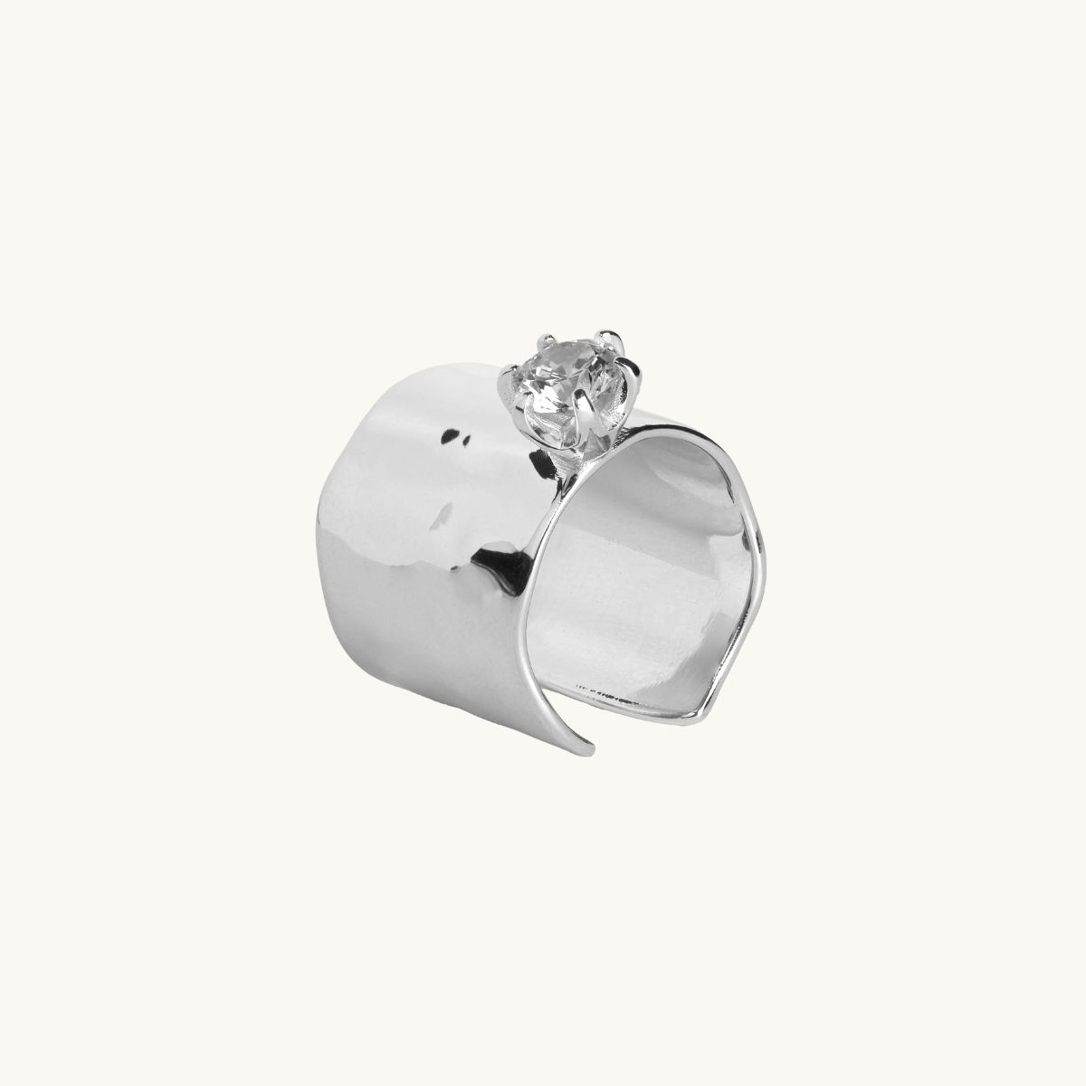 ORGANIC PRINCESS RING L SILVER 18