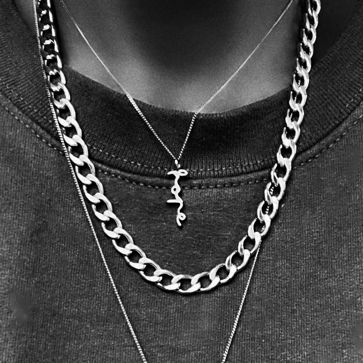 CURB LINK SILVER - MEN