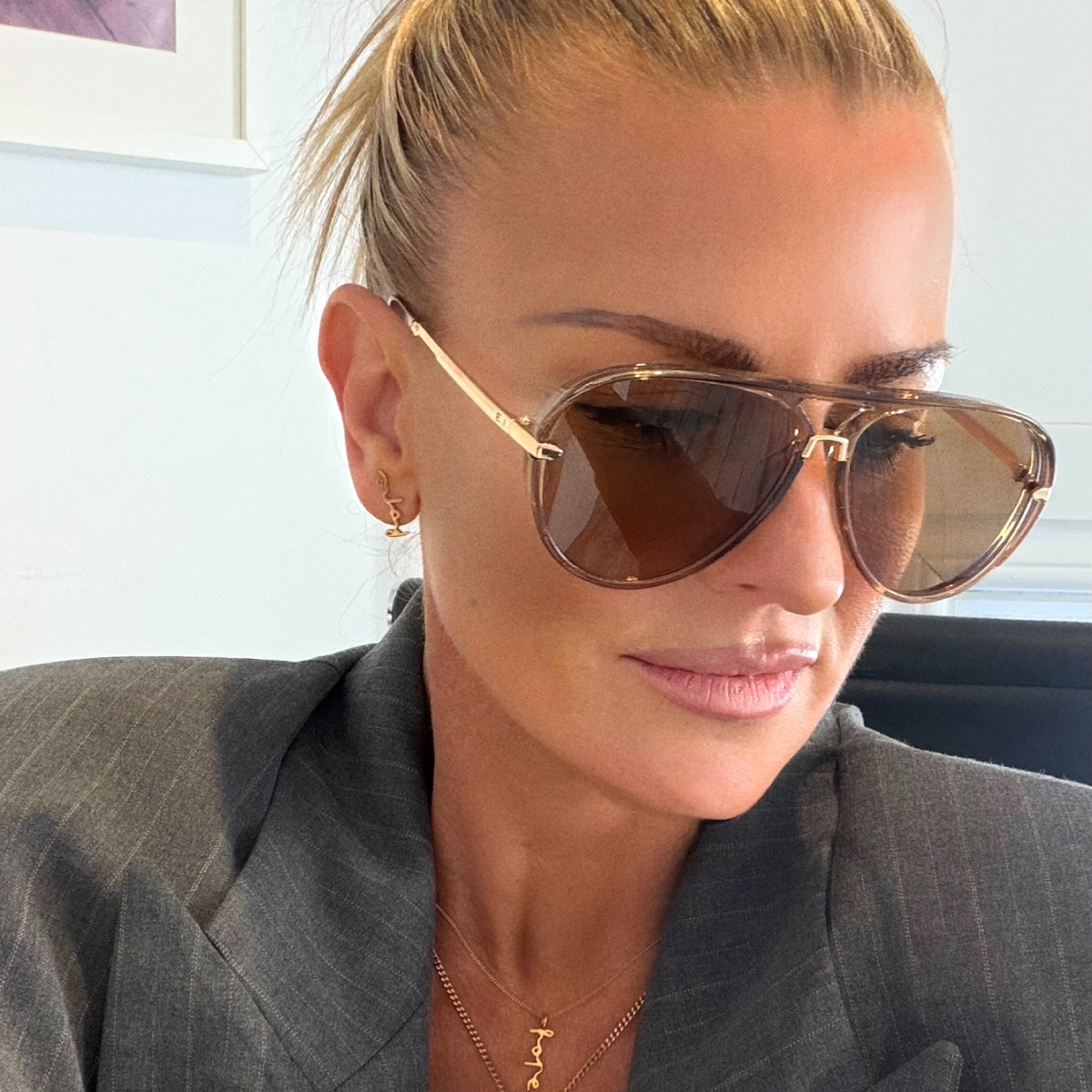 Bruna pilotsolglasögon