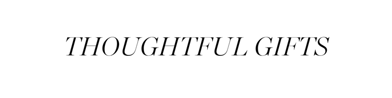 Header with the copy "Gifts with a thought"