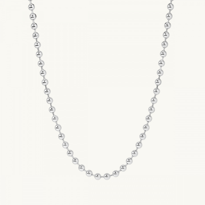 Halsband silverkedja stora kulor
