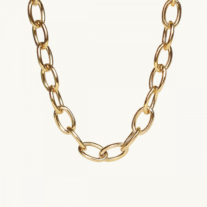 Chunky chain halsband i guld