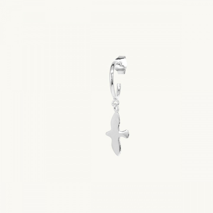 Örhängen med duva i sterlingsilver 