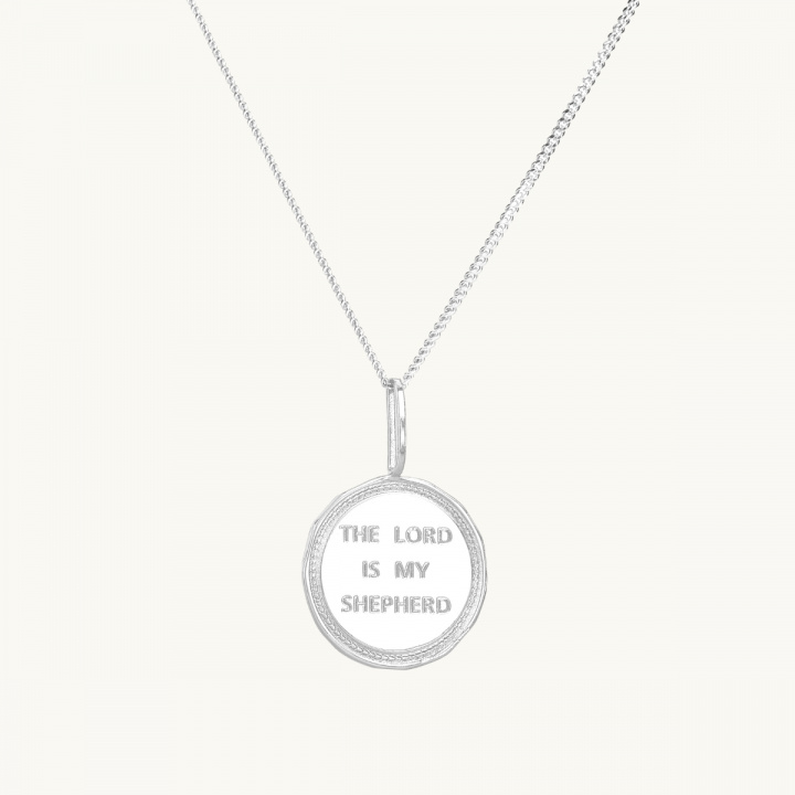 Silverberlock med texten the lord is my shepherd