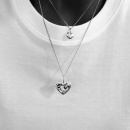 LOVE FILLED HEART NECKLACE SILVER