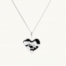 NAME HEART NECKLACE ORGANIC SILVER