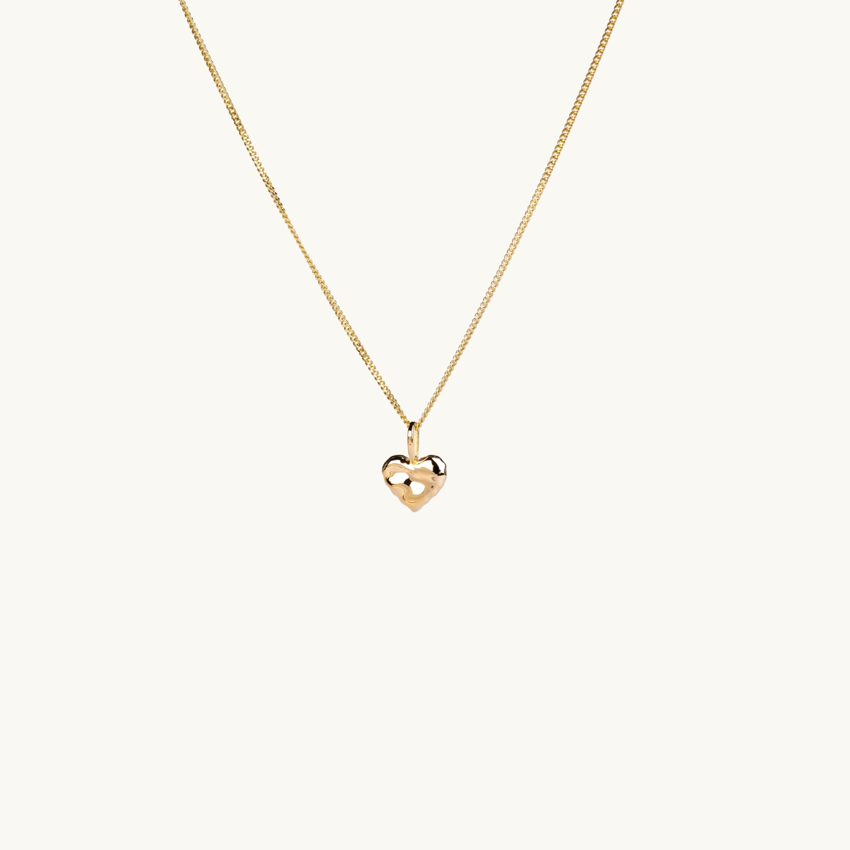 Mini Organic Shaped Necklace - Gold