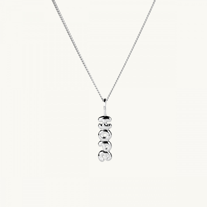 Hopehalsband i sterlingsilver med tjockare bokstäver