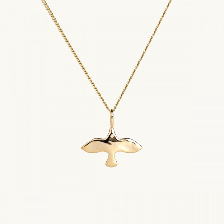 mini dove i guldförgylld mässing