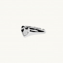 HEART SIGNET RING SILVER