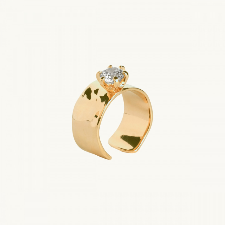 18k gulförgylld mäsing, ojämn ring