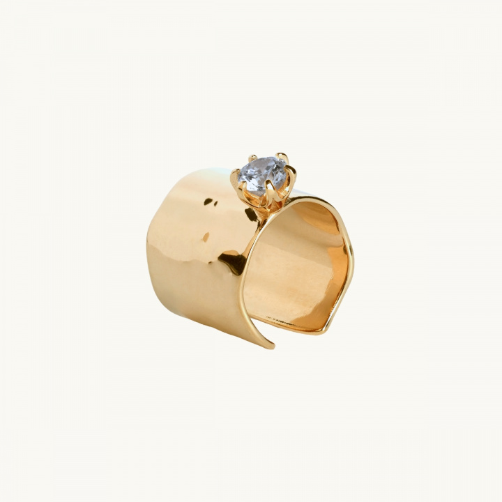 Organic princess ring L Gold